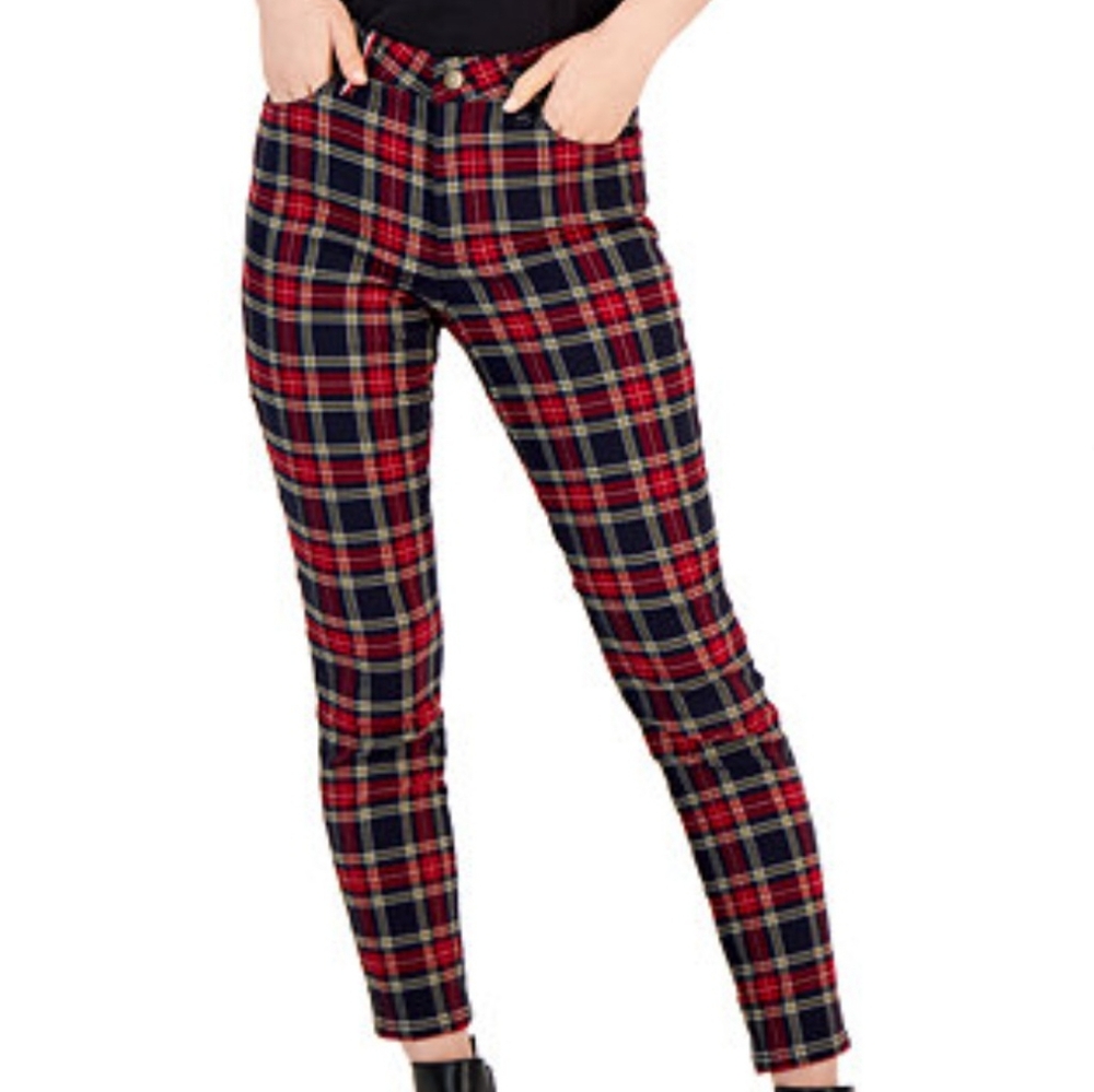 Tommy Hilfiger Ashby Ankle Multicolor Tartan Plaid Women's Cropped Pants Size 4